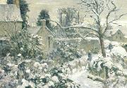 Camille Pissarro Snowscape with Cows Montfoucault oil